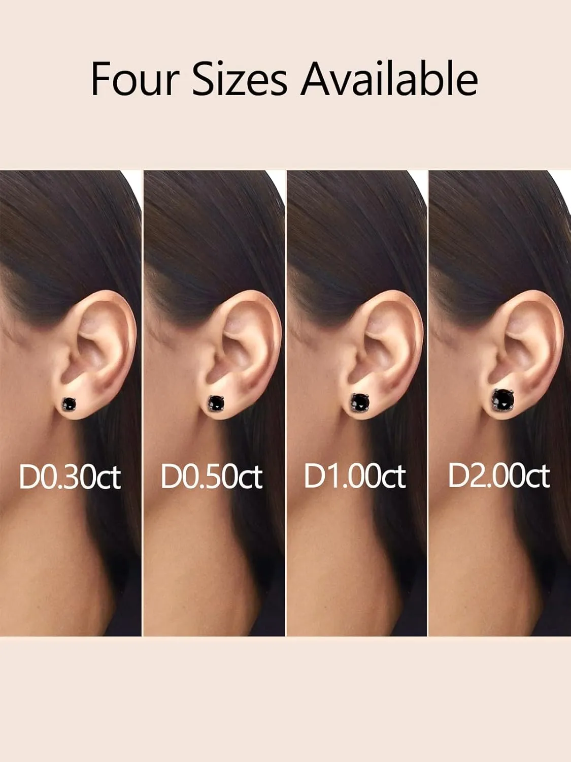 0.6-4 Carat Moissanite Stud Earrings for Men Women, Solid 925 Sterling Silver Hypoallergenic, Everyday Comfy Earrings, Birthday Valentines Anniversary Mothers Day Ideal Gift for Her