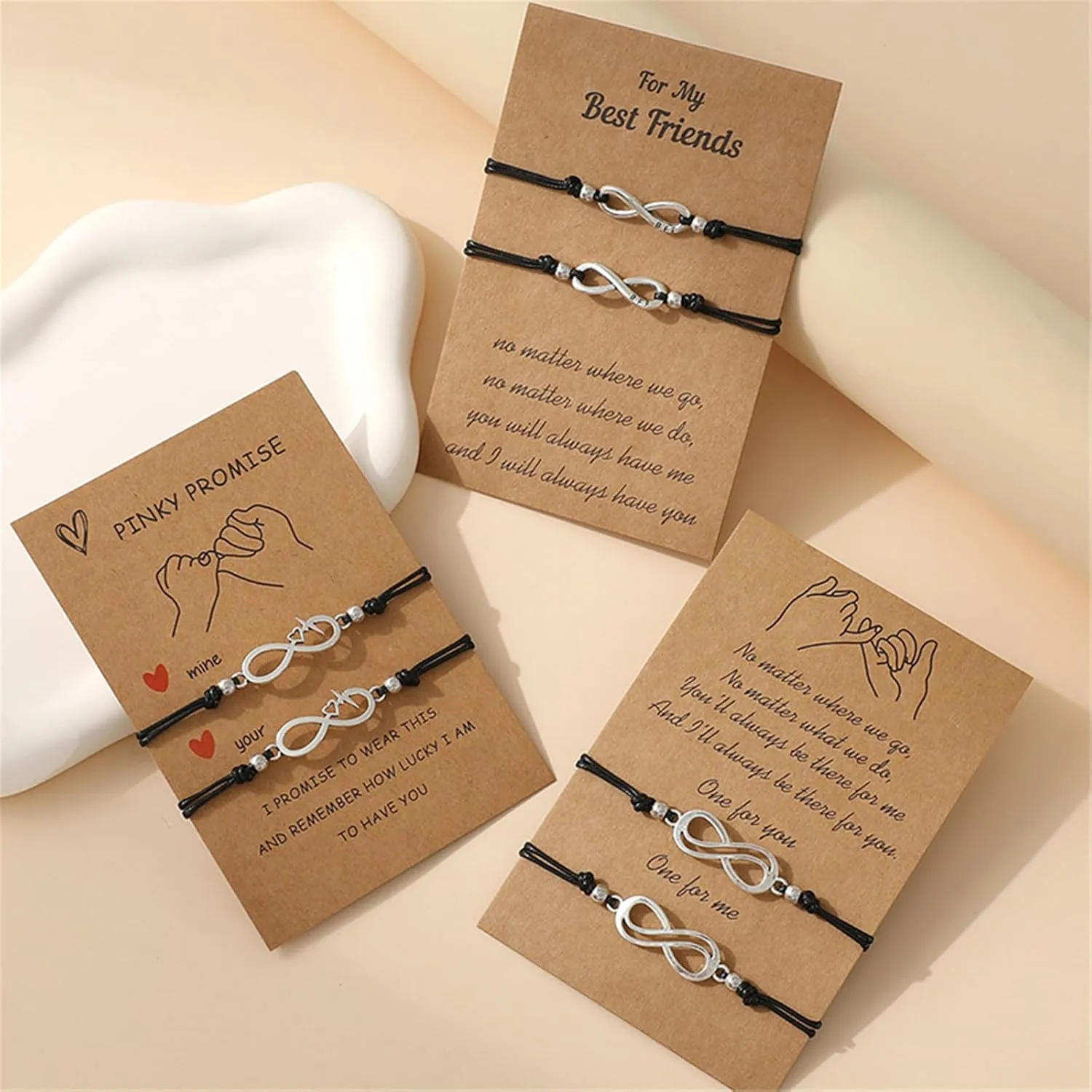1 Pair Handmade Friendship Bracelets Rope Bracelets Set Adjustable Cotton Anklets Unisex Bracelet for Any Occasion