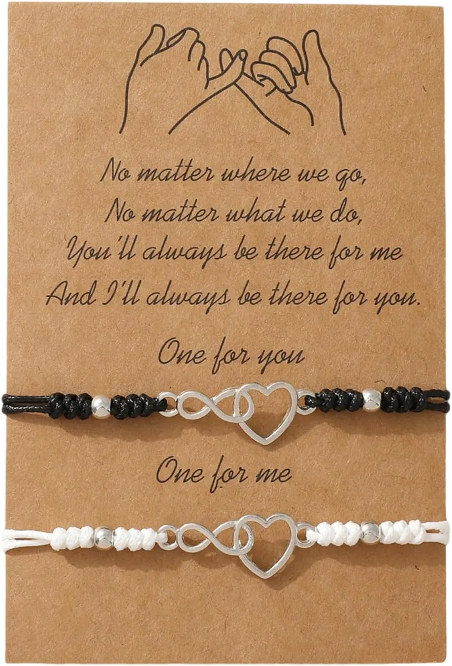1 Pair Handmade Friendship Bracelets,Adjustable Cotton Anklets Unisex Bracelet for Any Occasion