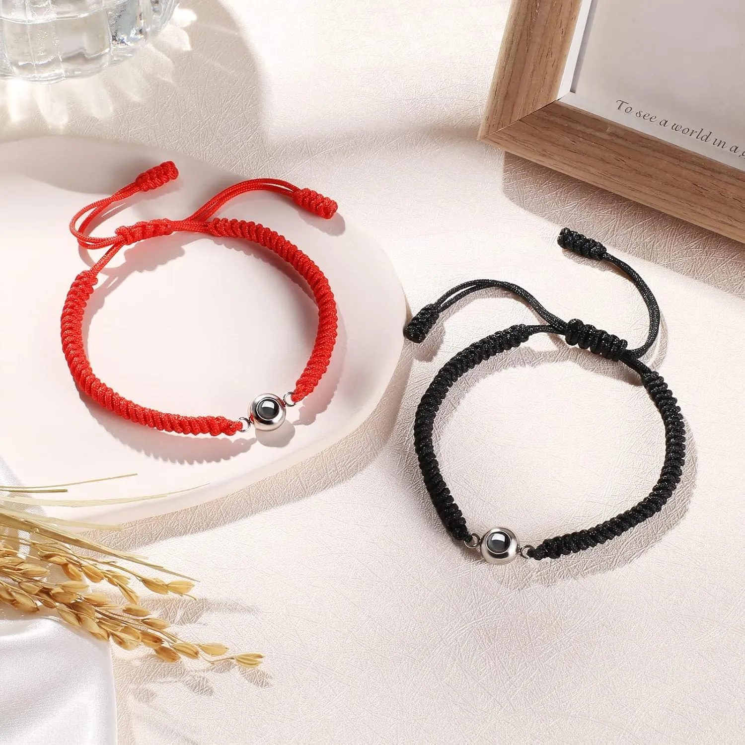 100 Languages I Love You Bracelet, Braided Bracelet for Boyfriend and Girlfriend Valentine's Day
