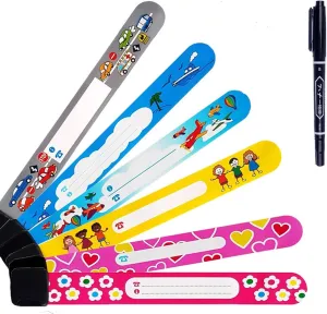 12 pcs Bracelets for Boys ID Wristband,Bracelets for Kids ID Safety Wristbands Infobands Child Travel Event Field Trip, Identification Bracelets Waterproof ID Band Anti Lost ID Wristband
