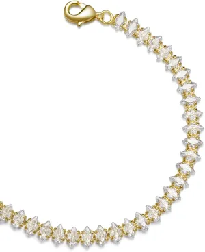 14k Gold Filled Tennis Bracelet|Cubic Zirconia Classic Tennis Bracelet for Women|Gold Link Bracelets For Women 6.25/6.75 INCH