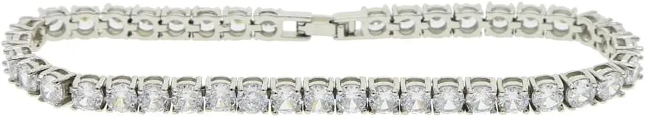 14K Gold Moissanite Tennis Anklet for Women, 5mm Wide, 9-10in Length, Delicate Summer Jewelry Gift