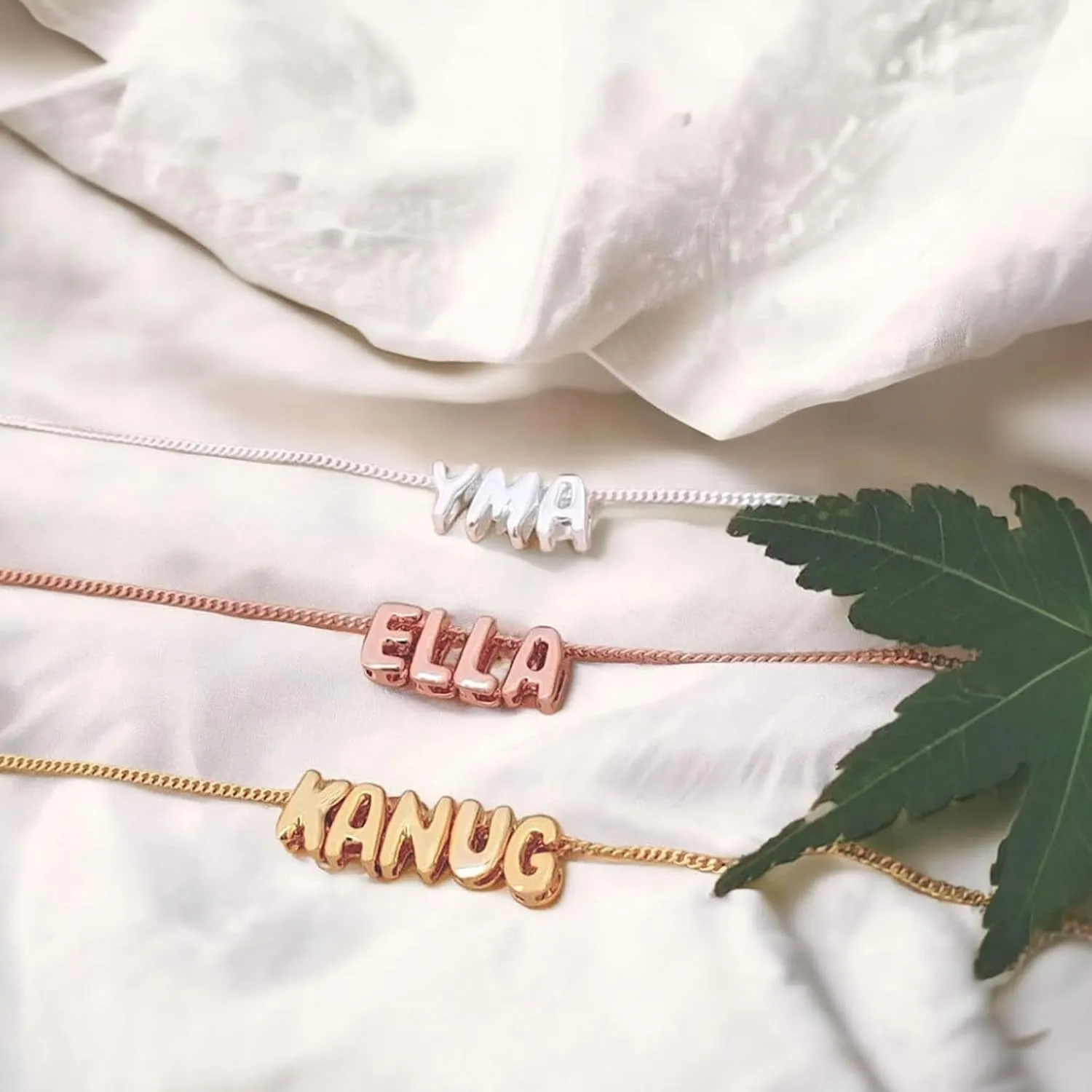 14K Gold Plated Custom Women's Bubble Name Necklace - Personalized Bubble Letter Name Necklace for Women - Stylish Bubble Necklace Letter - Elegant Name Bubble Necklace for Her