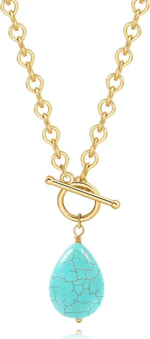 18K Gold Oval Dainty Layered/Satellite/Paperclip Chain Necklace for Women