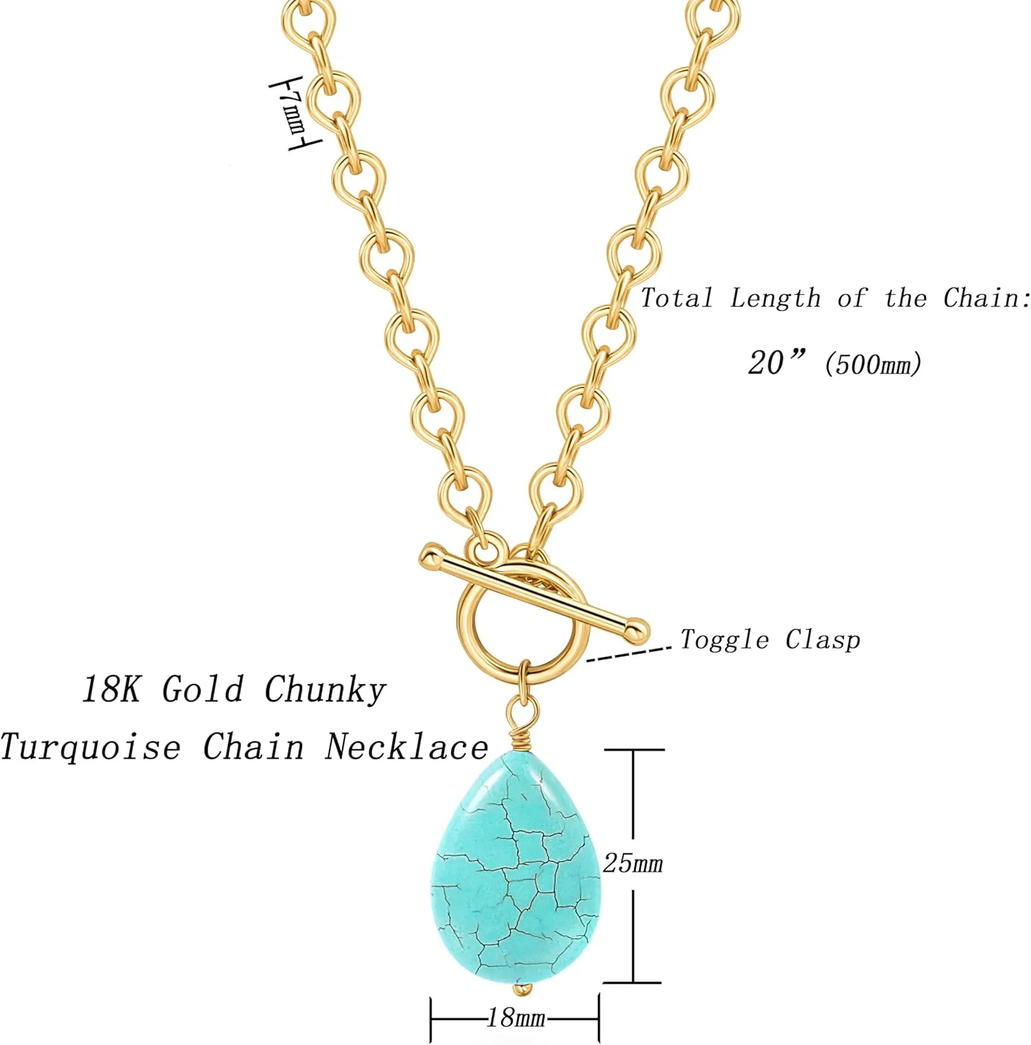 18K Gold Oval Dainty Layered/Satellite/Paperclip Chain Necklace for Women