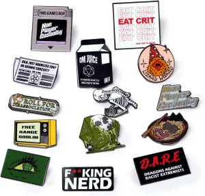 1985 Games D&D Collar Pins, Hard Enamel Pins, Collection for Dungeons and Dragons, Lable Pin for Backpack/Collar/Jackets, Dnd Accessories