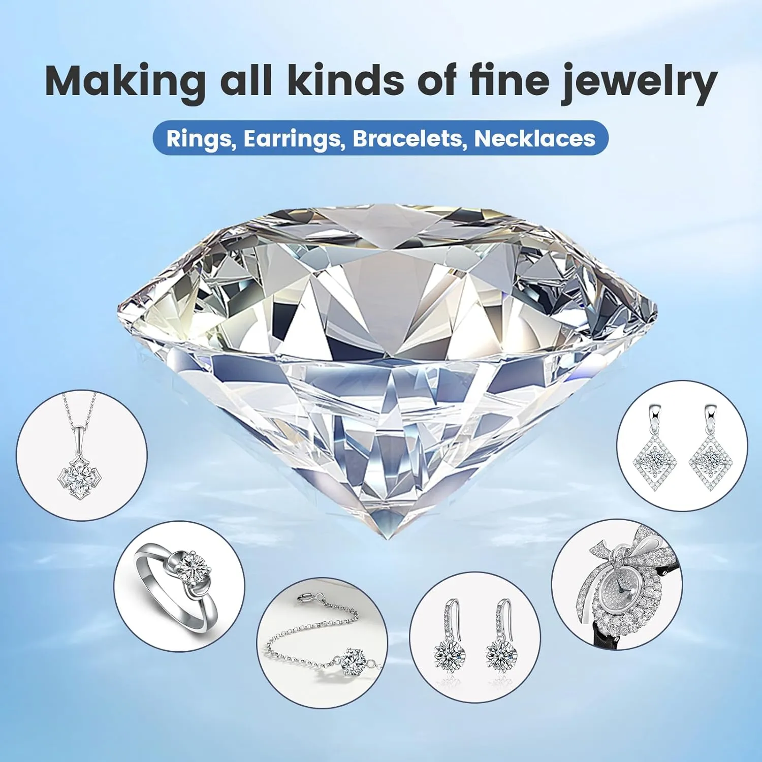 1ct Per Pack Small Size 0.8-3.5mm Tiny Loose Moissanite Gemstone D Colorless VVS1 Excellent Round Cut for Diamond Jewelry Making