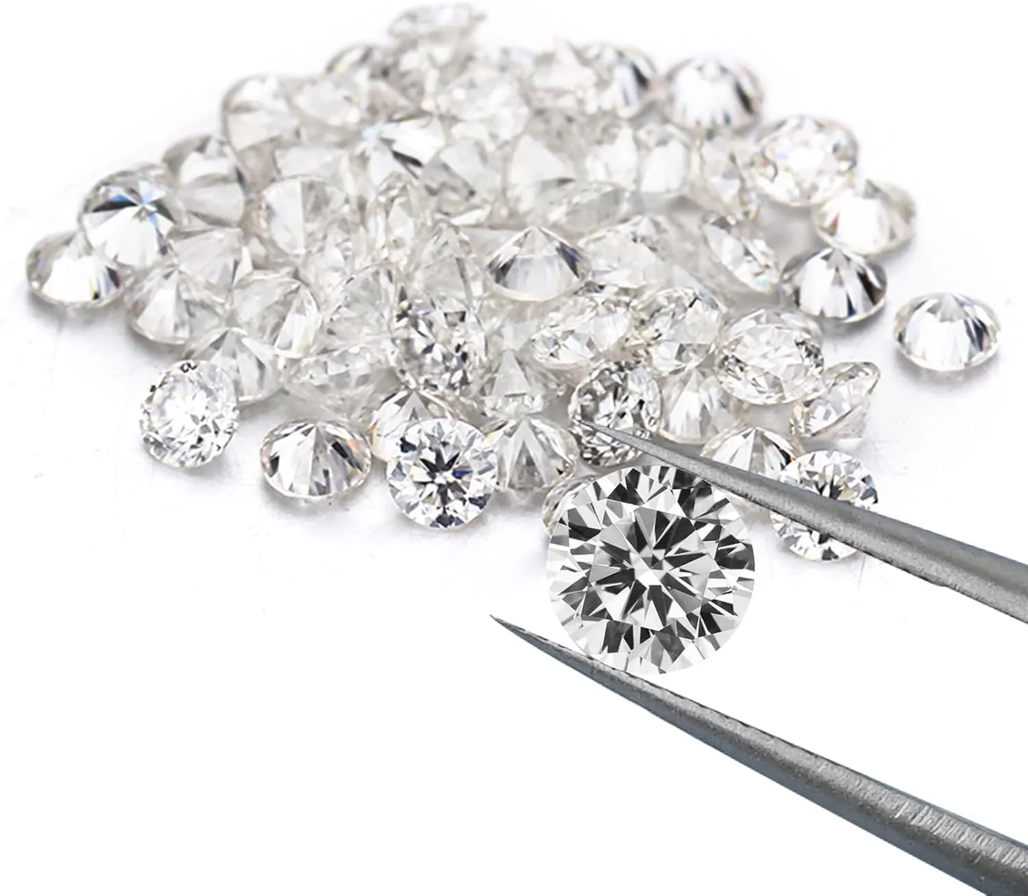 1ct Per Pack Small Size 0.8-3.5mm Tiny Loose Moissanite Gemstone D Colorless VVS1 Excellent Round Cut for Diamond Jewelry Making