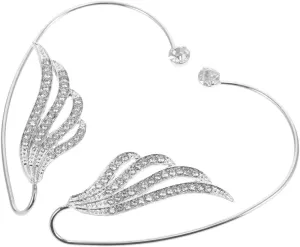 1Pair Wings Rhinestone Ear Vintage Jewelry for Women Elegant Ear Wrap Earrings for Parties Birthdays Cosplay Chic Non Piercing Design Teens Friends