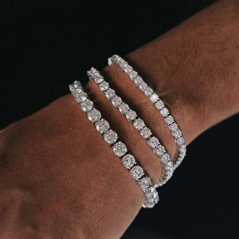 2-6.5mm Moissanite Tennis Bracelet for Women mens Bracelets Gifts imitation Diamond Tennis Bracelet Gifts