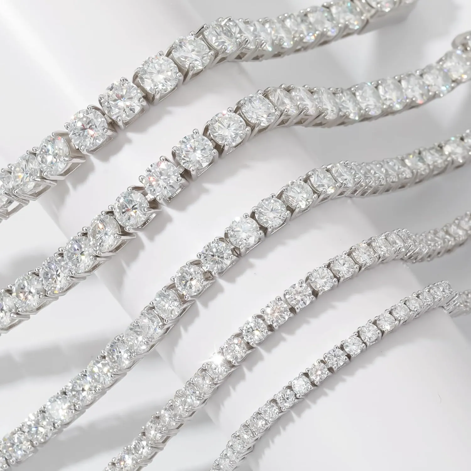 2-6.5mm Moissanite Tennis Bracelet for Women mens Bracelets Gifts imitation Diamond Tennis Bracelet Gifts