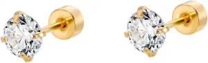 20G G23 Titanium Ear Stud Piercing Barbell Studs Earrings Round Cubic Zirconia Inlaid Cartilage Earringz