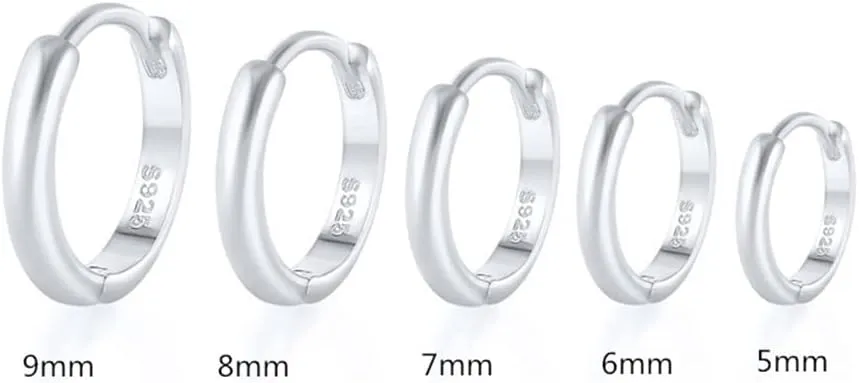 20g Tiny Small Hoop Cartilage Minimalist Earrings for Women Sensitive Ears 925 Sterling Silver 14K Gold Plated Sleeper Tragus Hinged Huggie Hoops Hypoallergenic Upper Ear Piercing Jewelry Gifts