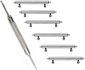 20mm Quick Release Watch Pins Compatible with Galaxy Watch 7 6 5 4 FE 44mm 40mm, for Galaxy Watch 6 Classic 47 43mm, for Galaxy Watch 4 Classic 46 42mm, Stainless Steel Watch Pins 6PCS Diameter 1.78mm   Spring Bar Pin Tool