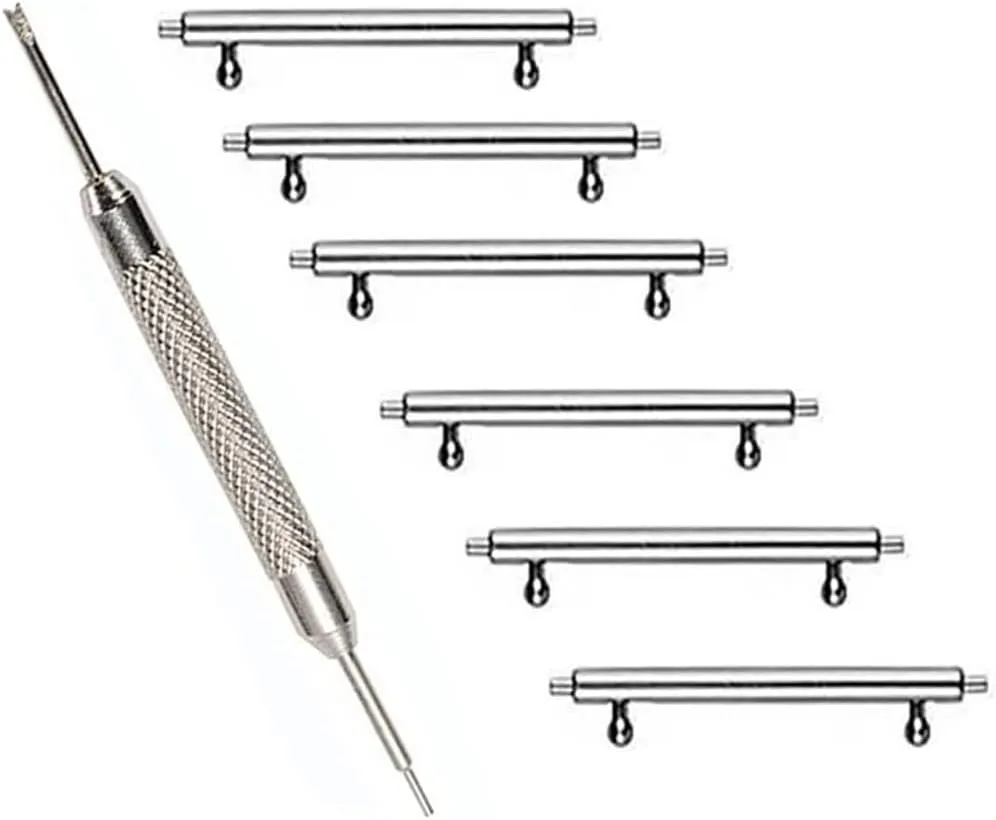 20mm Quick Release Watch Pins Compatible with Galaxy Watch 7 6 5 4 FE 44mm 40mm, for Galaxy Watch 6 Classic 47 43mm, for Galaxy Watch 4 Classic 46 42mm, Stainless Steel Watch Pins 6PCS Diameter 1.78mm   Spring Bar Pin Tool