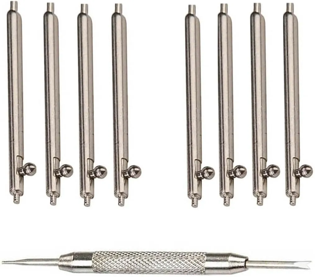 22mm Quick Release Spring Bars Watch pins & Gear S3/Galaxy Watch 46mm/Watch 3 45mm Pins, 22mm Stainless Steel Watch Pins 8PCS Diameter 1.5mm   Spring Bar Tool -22mm