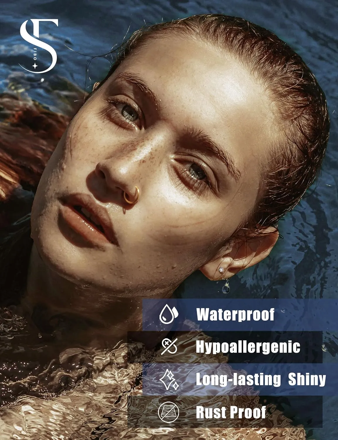 28PCS Hypoallergenic Nose Rings Hoops Studs - 316L Stainless Steel Nose Ring for Women Men - L Shaped CZ Nose Stud Hoop Nostril Piercings Jewelry Set 18G 20G 22G Silver Rose Gold Black Rainbow