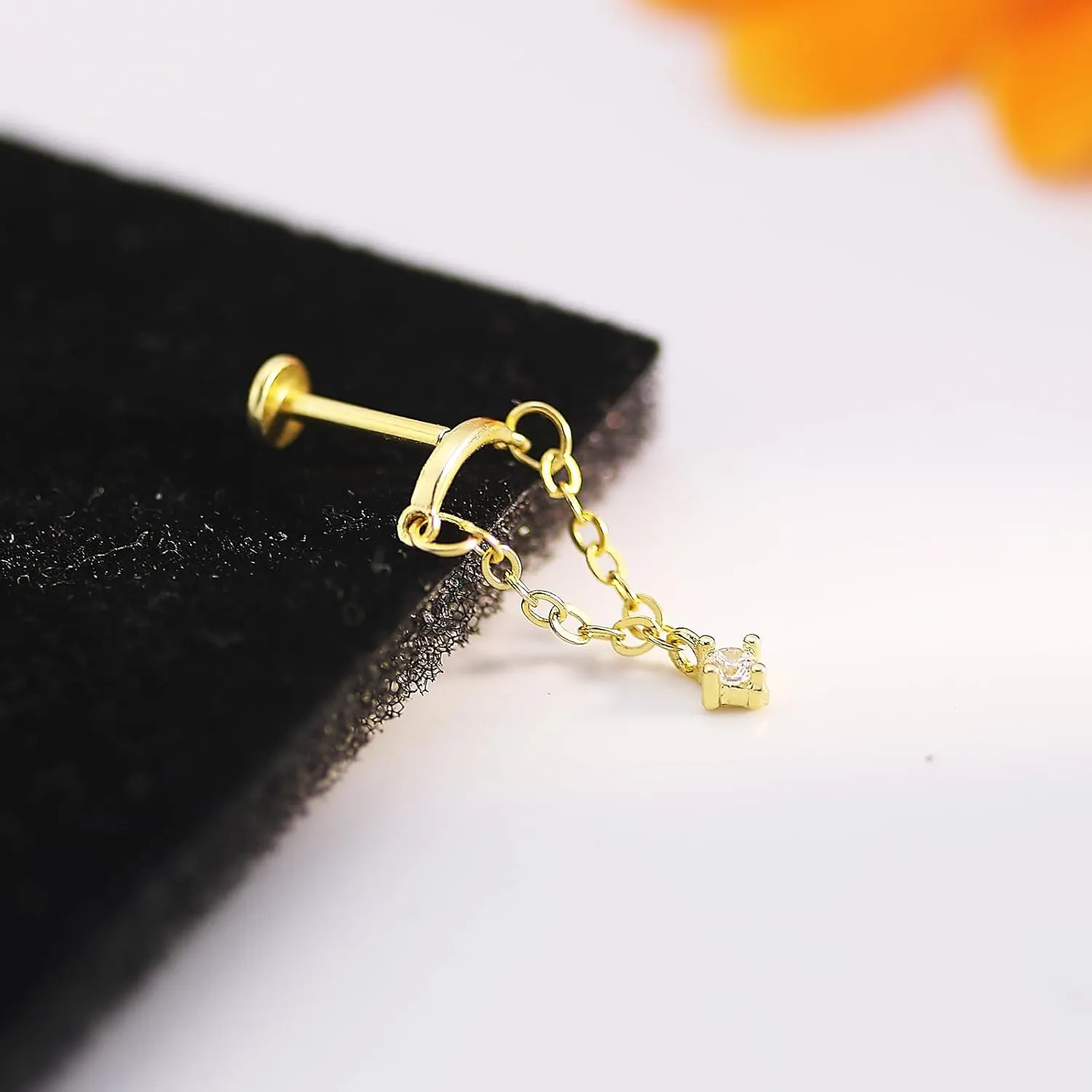 2PC 6PC Gold Earring Set for Women Titanium Flat Back Earring Small Helix Piercing Earrings
