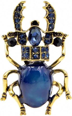 3 Colors Rhinestone Beetle Brooches Women Enamel Insect Brooch Pin Small Bugs Jewelry Gift