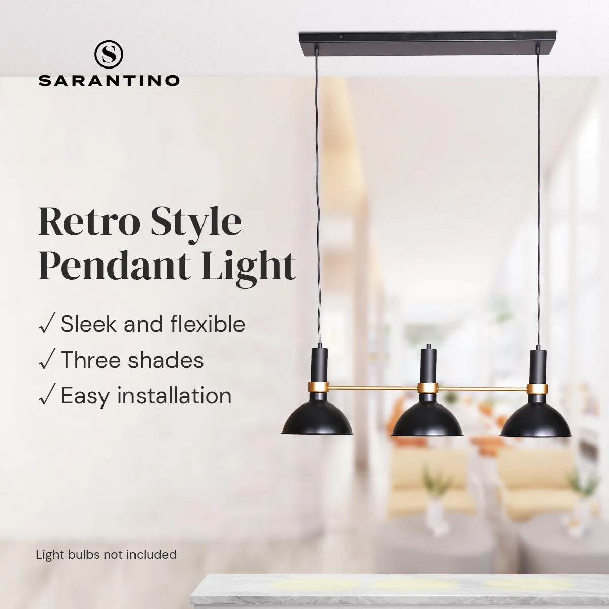3-Light Hanging Pendant Lamp | Sleek and Modern Design