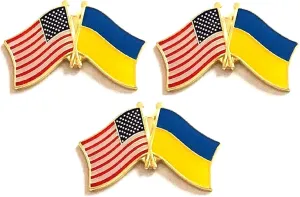 3 National Country Flag USA Friendship Flag Lapel Pins Pack of 3 International & American Double Flag Pin Badge