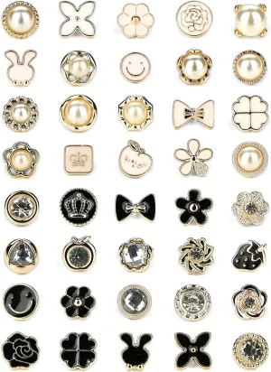 40 Style Cute Enamel Lapel Pin Set,Mini Brooch Pin Badges Cover Up Buttons for Women Shirts,Dresses,Cardigan Collar Safety Pins,Junk Charms Accessories Supplies DIY Crafts