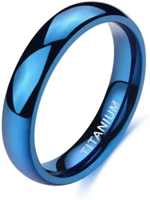 4mm Mens Womens Classic Wedding Promise Band Titanium Engagement Rings For Couple Fashion Jewelry Comfort Fit
