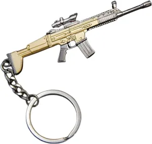 6 Pack Mini Gun Keychains for Men, Metal Pistol Key Ring Pendants
