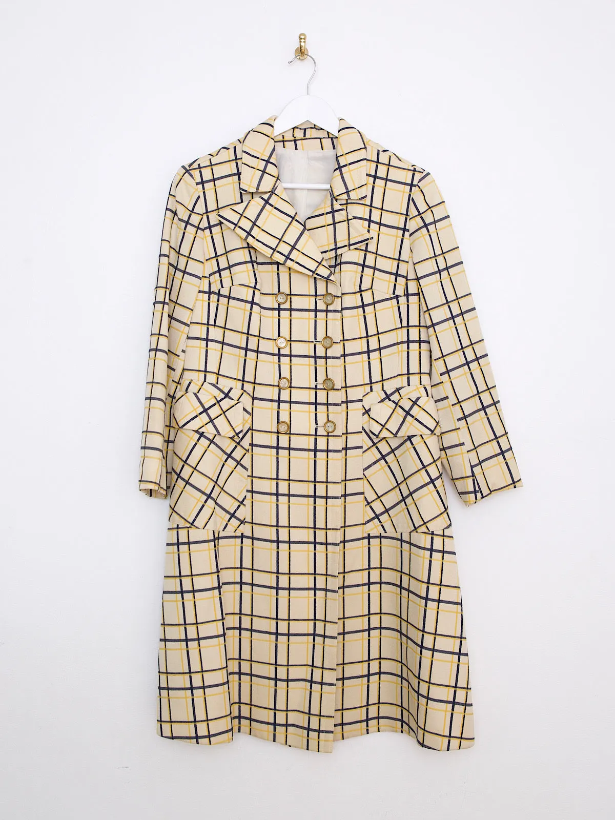 60s vintage trench coat classic double breasted with pockets