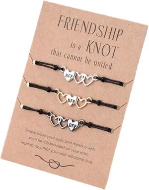 72ore Stocking Stuffers Holiday Outfits for Women 2024 Friendship Bracelets for Women Matching Bracelet for Best Friend BFF Bracelet Adjustable Braided Bracelet Cute Jewelry Gifts for Friends