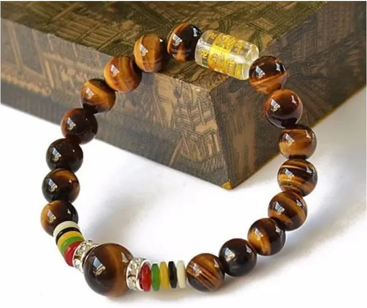 8mm Prayer Beads Bracelets Natural Tiger Eye Stone Gem Bracelet Men Bracelet Women Bracelets