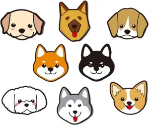 8pcs Dog Brooches Pin Cartoon Cute Dog Badge Lapel Pin Acrylic Small Dog Lapel Brooch Pin for Women Men Girls Birthday Jewelry Gift Bag Jacket