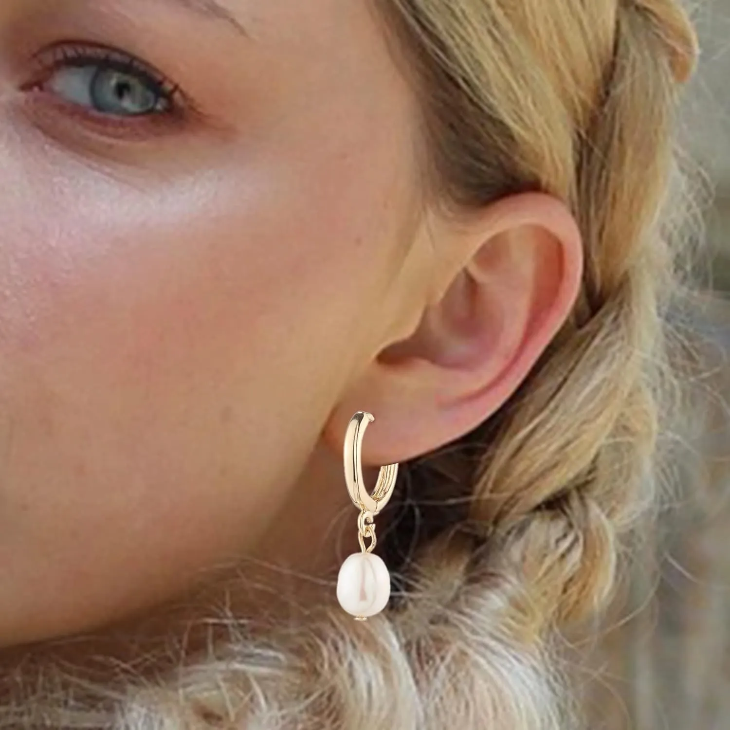 9 Pairs Gold Chunky Hoop Earrings Set for Women, 14K Gold Plated Twisted Huggie Hoop Earring Hypoallergenic, Lightweight Thick Open Hoops Earrings Jewelry Gifts.