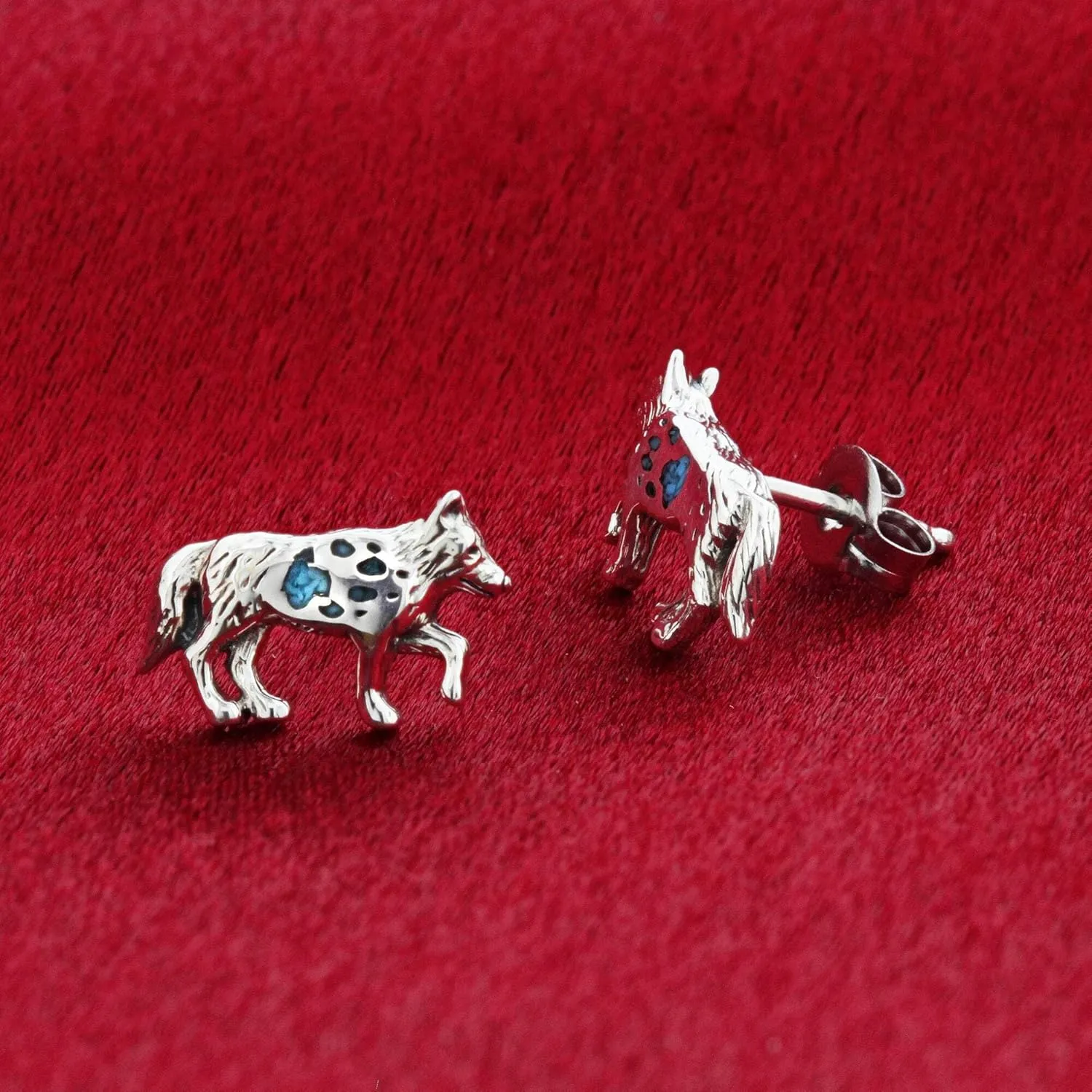 .925 Sterling Silver Southwestern Style Stud Earrings