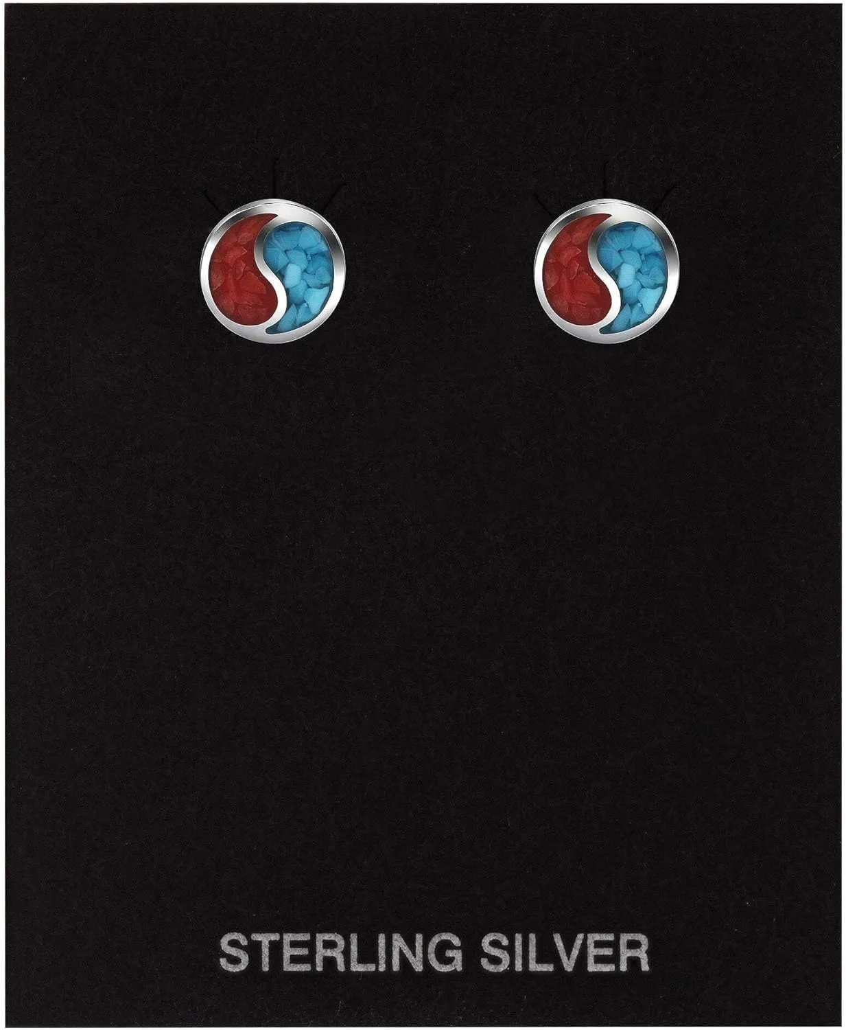 .925 Sterling Silver Southwestern Style Stud Earrings