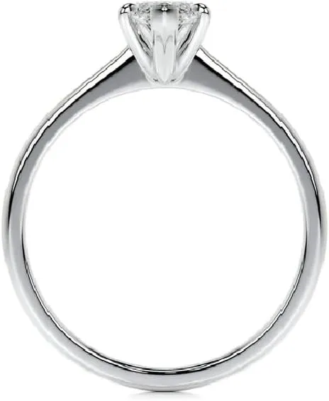 925 Sterling Silver White Gold Finish 2 Ct Marquise Cut White Signity Diamond Solitaire Wedding Engagement Ring For Women