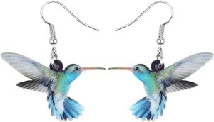 Acrylic Hummingbird Earrings Dangle Cute Bird Gifts for Women Jewelry Animal Charms