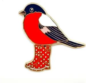 Adorable Booted Bird Pin - Animal World Series - Enamel Lapel Pin - Plated Badge for Clothing, Bags, and Lanyards
