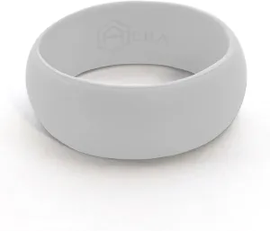 AERA Silicone Wedding Ring Band for Men - Thin, Breathable, Classic Design Rubber Ring