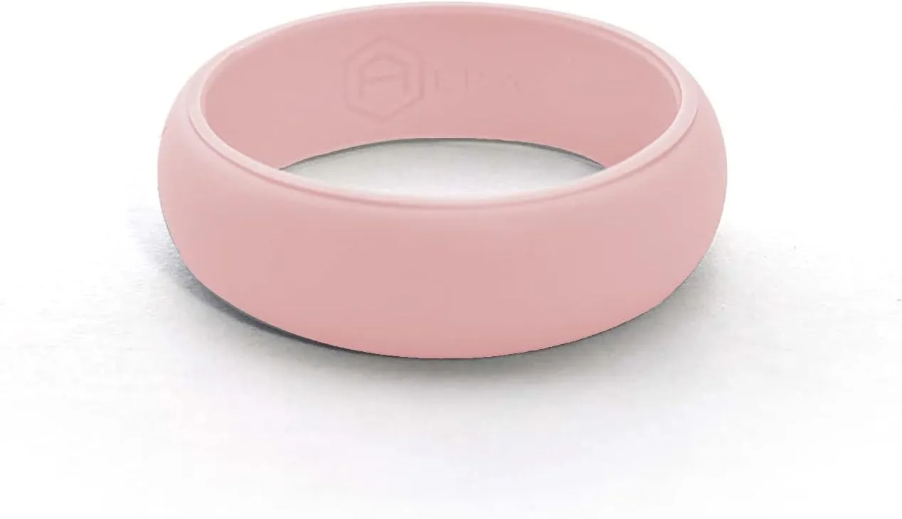 AERA Silicone Wedding Ring Band for Women - Thin, Breathable, Classic Design Rubber Ring (Size 4-9)