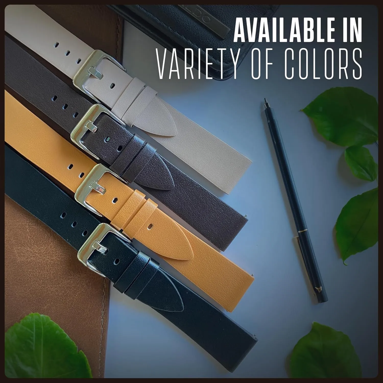 ALPINE Vegan Leatherette Watch Strap - Leather Free Watch Band - Quick Release Replacement Watch Straps - Eco-Friendly Watch Bands for Women and Men - Compatible with Regular and Smart watches