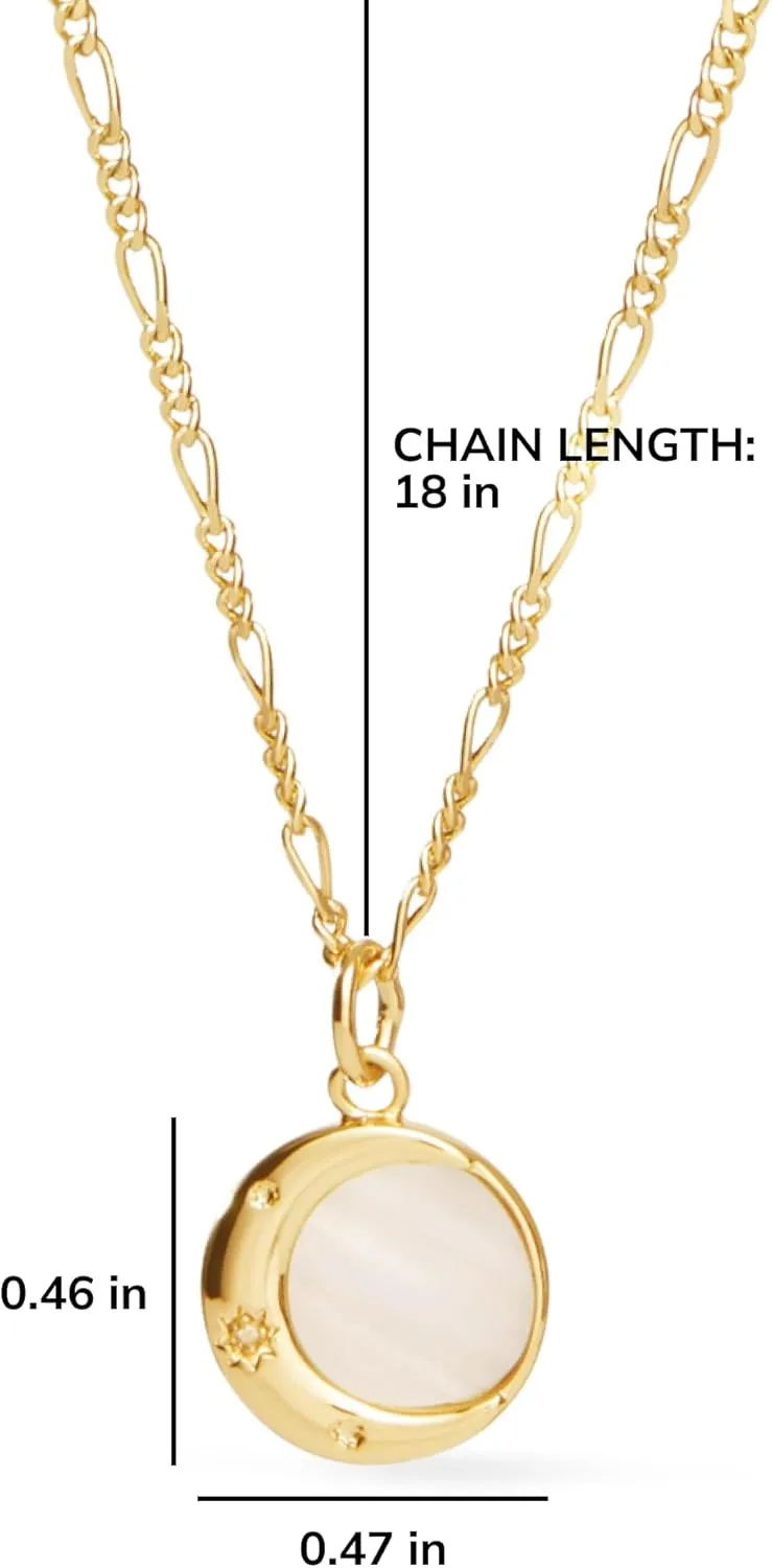 Ana Luisa Pendant Necklaces for Women - 14K Gold Plated and Silver Rhodium Plated Necklace - Pearl, Heart, Circle, Moonstone, Gemstone Charm Styles - Hypoallergenic, Dainty, Trendy Layering Necklaces