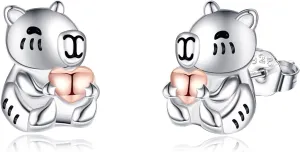 Animal Armadillo Earrings Stud Earrings 925 Sterling Silver Cute Animal Earrings Jewelry Gifts for Women Daughter Teens Girls