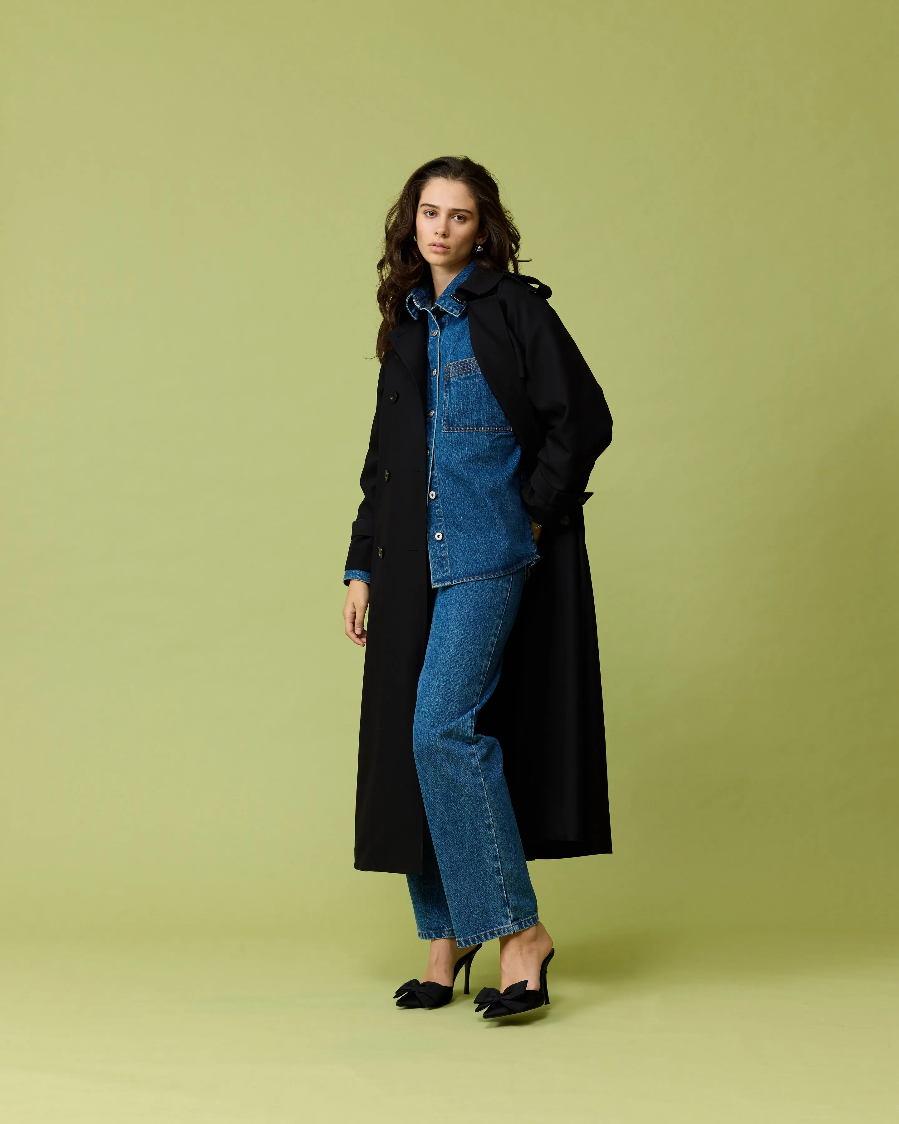 ANNIE TRENCH COAT  BLACK