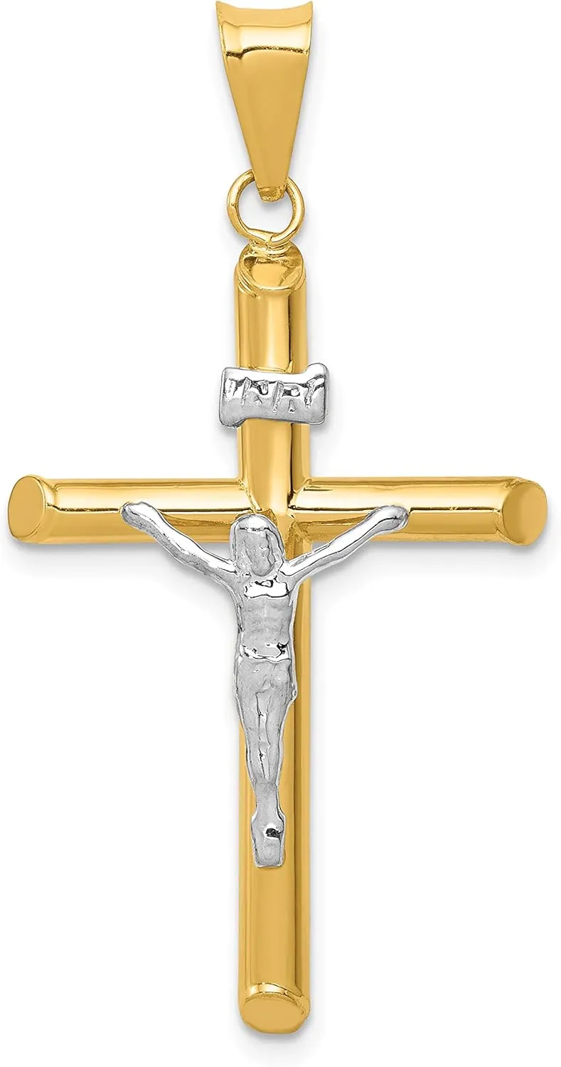 Avariah Gold 14k Two-Tone Polished Jesus Crucifix Pendant - 38mm