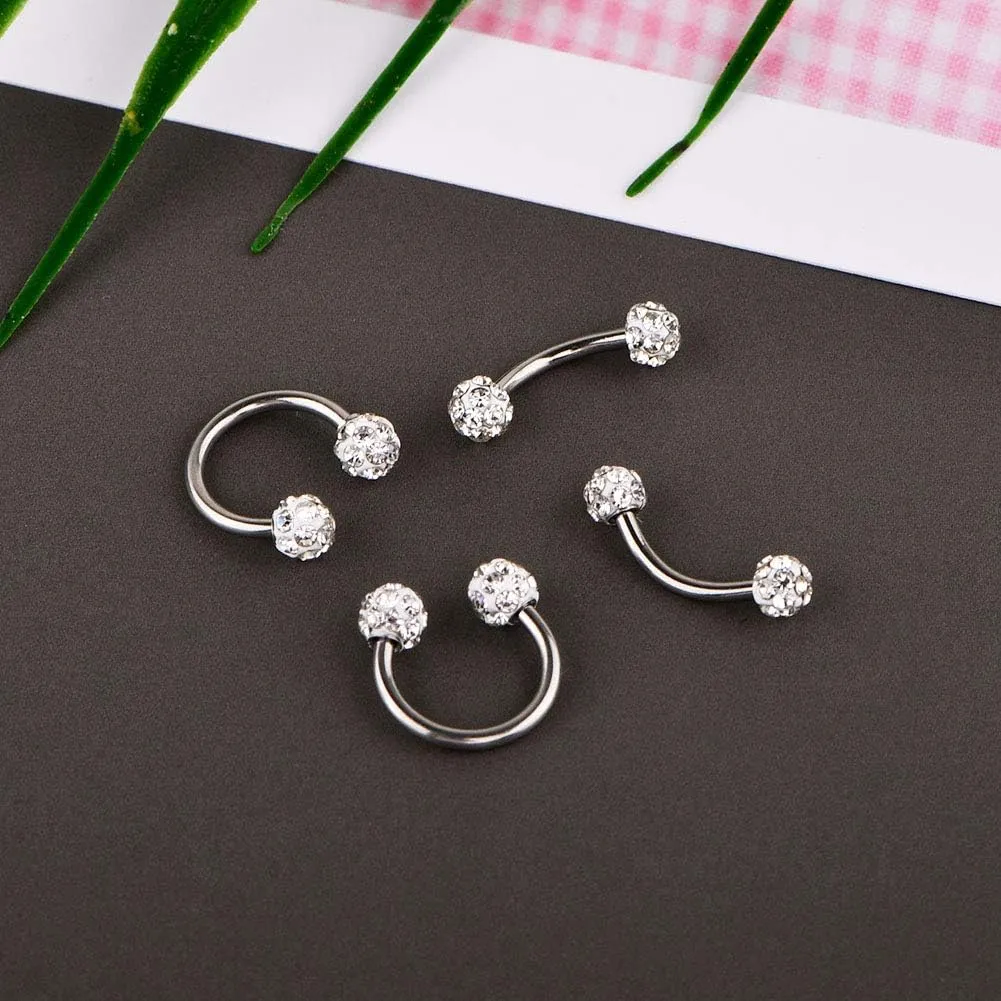 AVYRING 16g Cartilage Earring Hoop Studs for women Forwards Helix Ear Hoops Rook Daith Conch Tragus Earrings Stainless Steel Piercing Kit Jewelry