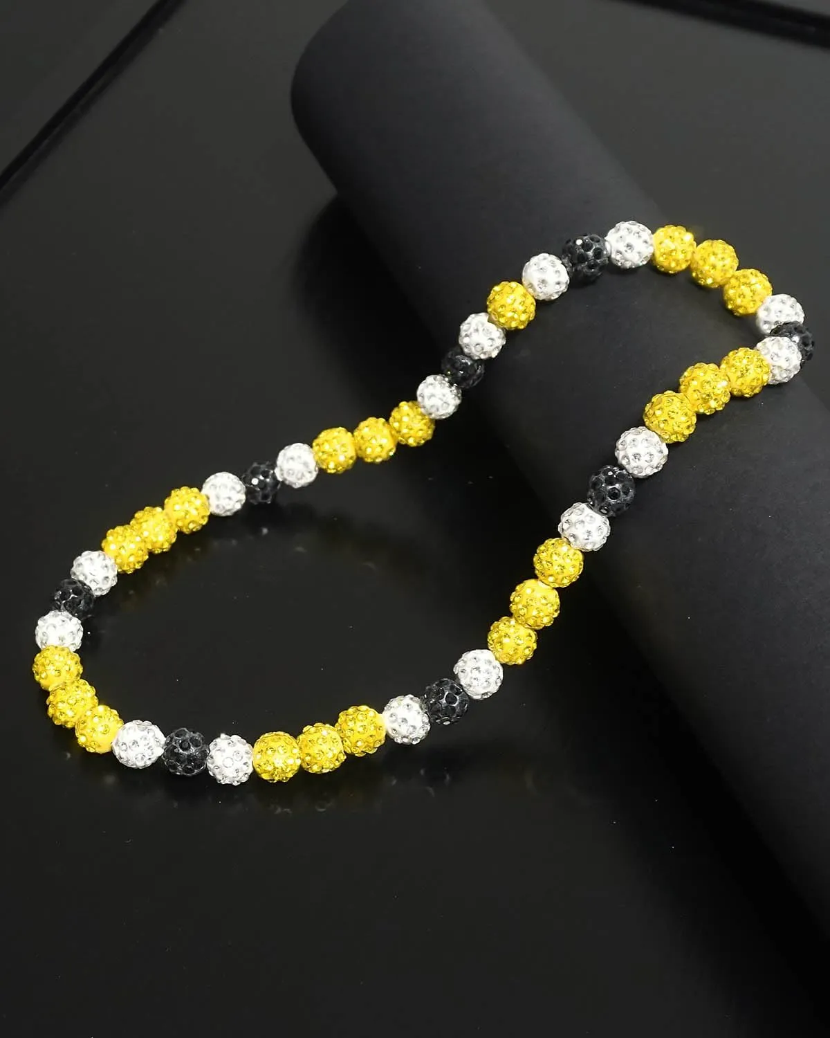 Baseball Bead Necklace for Men, 16/18/20" Ice Necklace Cool Gifts, Rhinestone Bling Inspired Sports Jewelry Gift