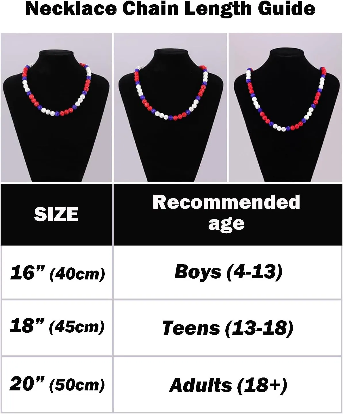 Baseball Bead Necklace for Men, 16/18/20" Ice Necklace Cool Gifts, Rhinestone Bling Inspired Sports Jewelry Gift