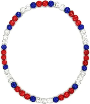Baseball Bead Necklace for Men, 16/18/20" Ice Necklace Cool Gifts, Rhinestone Bling Inspired Sports Jewelry Gift